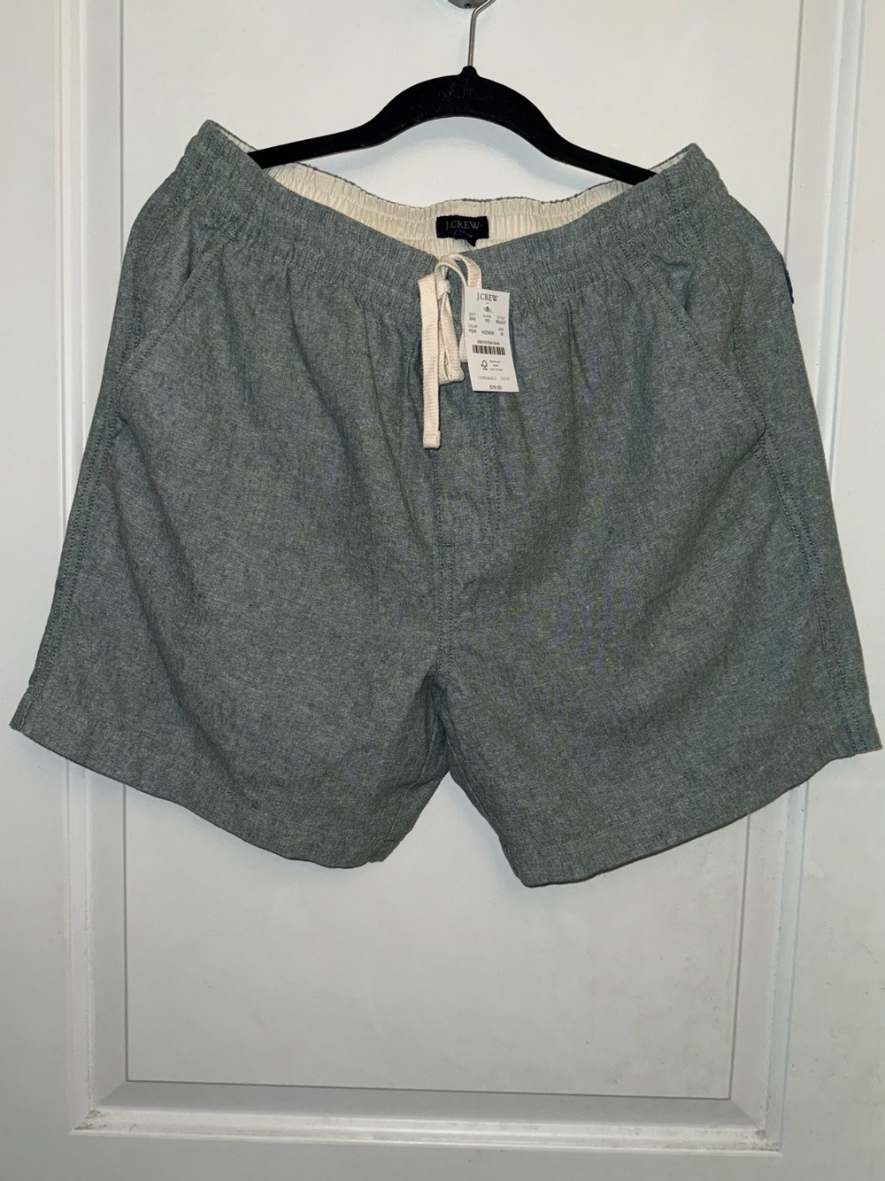 J. Crew NWT Linen/Cotton Dock Shorts in Faded Spruce